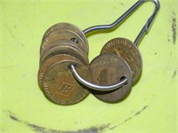 Fairchild Hiller brass tags