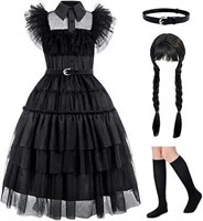 SZ 4-6 YRS Black costume girls dress