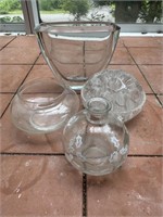 Lot of Glass Vases/Frogs