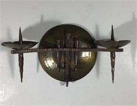 ARTS & CRAFTS BRASS AND COPPER SCONCE
