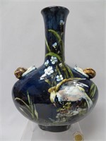 Lacrin pottery vase, signed on body, 12 1/2" high