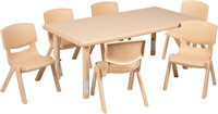 Flash Furniture Table & 6 Chairs  24x48
