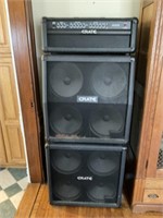 Crate sound system amplifier and speakers 27 x