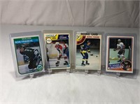 4 Vintage Rookie Hockey Cards #2