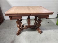 Enamel Top Table with Pull Out Leaf