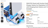 OIVO PS5 Stand with Suction Cooling Fan