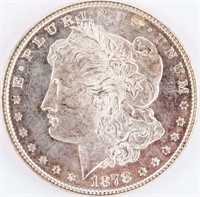 Coin 1878-P Morgan 8 TF Silver Dollar Gem BU