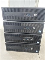 4 assorted HP ProDesk computers