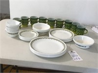 Corelle: 8 Plates, 8 Salads, 8 Cups, 8 Saucers, 4