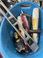 Bucket of misc tools or supplies