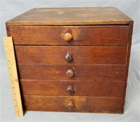 Old 5 Drawer Table Top Cabinet