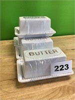 Ceramic Butter Dish lot of 4