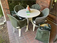 Outdoor Table & Chairs W/ Covers & Cushions