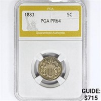 1883 Shield Nickel PGA PR64