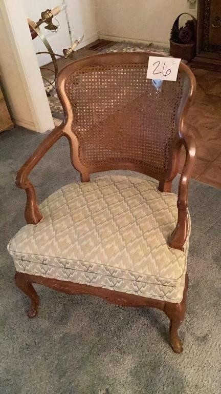Vantage Carved  French style open end  armchair