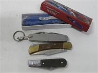 Four Assorted Pocket Knives As Pictured