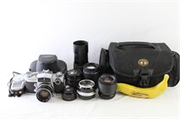 Vintage Miranda Camera & Various Lenses