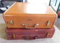 Two 1940's Samsonite hard side suitcases