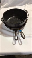 Cast iron pots and pans