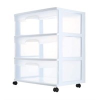 3-Drawer Cart Clear Portable Storage Container