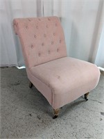 (1) Blush Pink Tufted Accent Chair