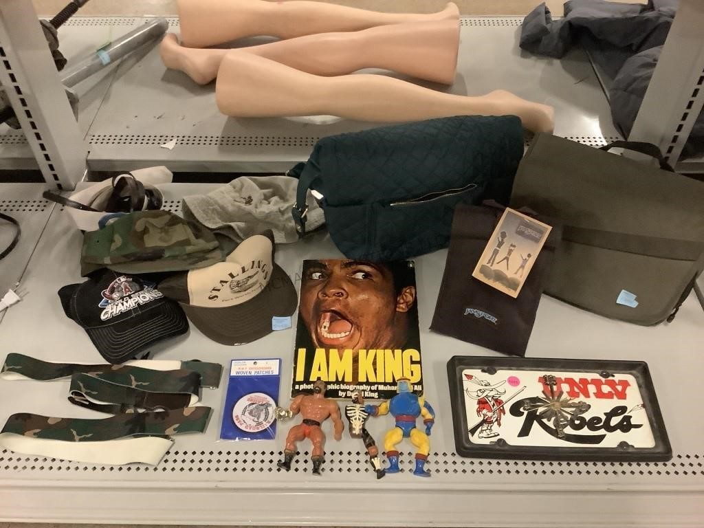 JanSport SnackPack, handbags, hats, Muhammad Ali