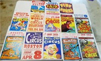 Lot of 13 Circus Posters