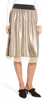 $148 Size XS Womens Sequined MIDI Skirt