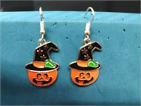 Pumpkin Earrings NIP 1.5"