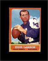 1963 Topps #73 Eddie LeBaron SP EX to EX-MT+