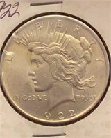 1922 Peace Silver Dollar