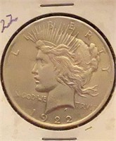 1922 Peace Silver Dollar