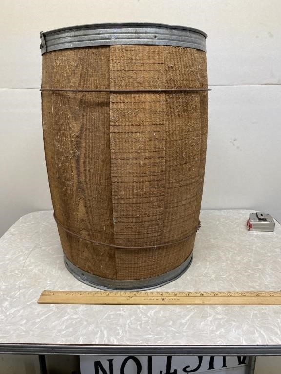 Wooden Keg Barrel 18" tall