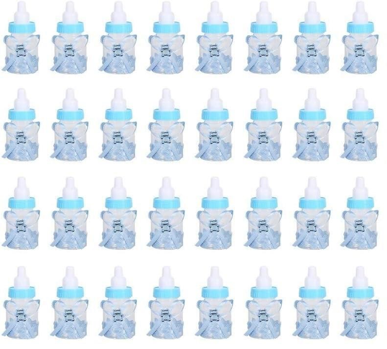 34Pcs Baby Shower Candy Bottles-Blue