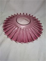 Cranberry Glass Shade 10" dia