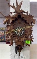 W. Germany Cuckoo clock, missing 1 weight-