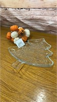One Clear Christmas Tree Platter, And Decorative