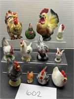 Vintage decor; chickens roosters and more