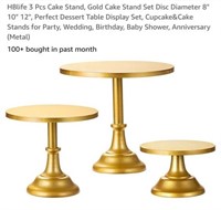 MSRP $35 Set 3 Gold Cake Stands