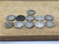 ELEVEN Dimes from the 1940’s Various