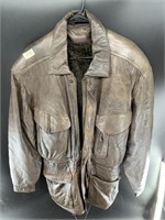 Men's leather coat size Large
