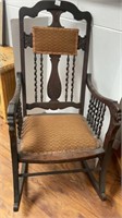 Antique rocking chair, twisted arm rails ( 1