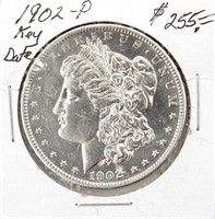 1902-P Morgan Silver Dollar Coin KEY DATE