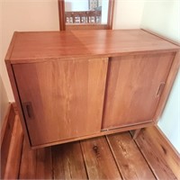 Antique sliding front cabinet