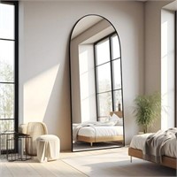 FORBATH Arched Full Length Mirror, Black Floor