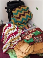 Crocheted Granny Blankets, Bedspreads, Plastic