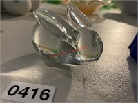 Glass Bunny Paper Weight  (Living room)