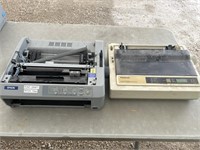Epson printer and a Panasonic printer