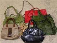 6 assorted purses