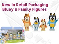 New Bluey & Family 4pc Figure Set Retail Packaging